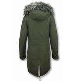 Macleria Long Parka Ladies Winter Coat - Green