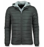 Enos Men Padded Jacket With Hood - Black