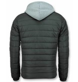 Enos Men Padded Jacket With Hood - Black