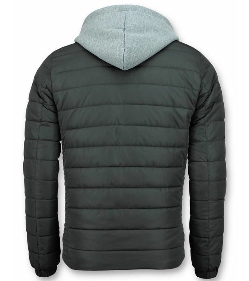 Enos Men Padded Jacket With Hood - Black