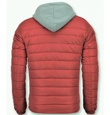 Enos Men Padded Jacket With Hood - Red