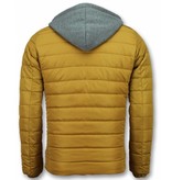 Enos Men Padded Jacket With Hood - Yellow