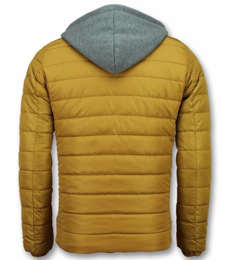 Enos Men Padded Jacket With Hood - Yellow