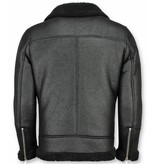 Frilivin Short Lammy Coat For Men - Black