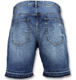 Enos Faded Ripped Shorts For Men - J-965 - Blue