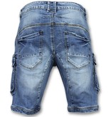Enos Multi Pocket Denim shorts - J-981 - Blue