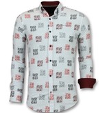 Gentile Bellini Block Printed Shirts Men - 3012 - White