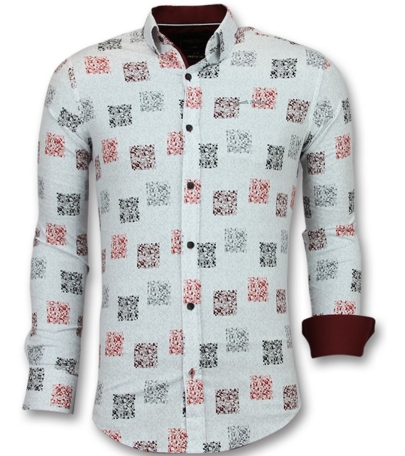 Gentile Bellini Block Printed Shirts Men - 3012 - White