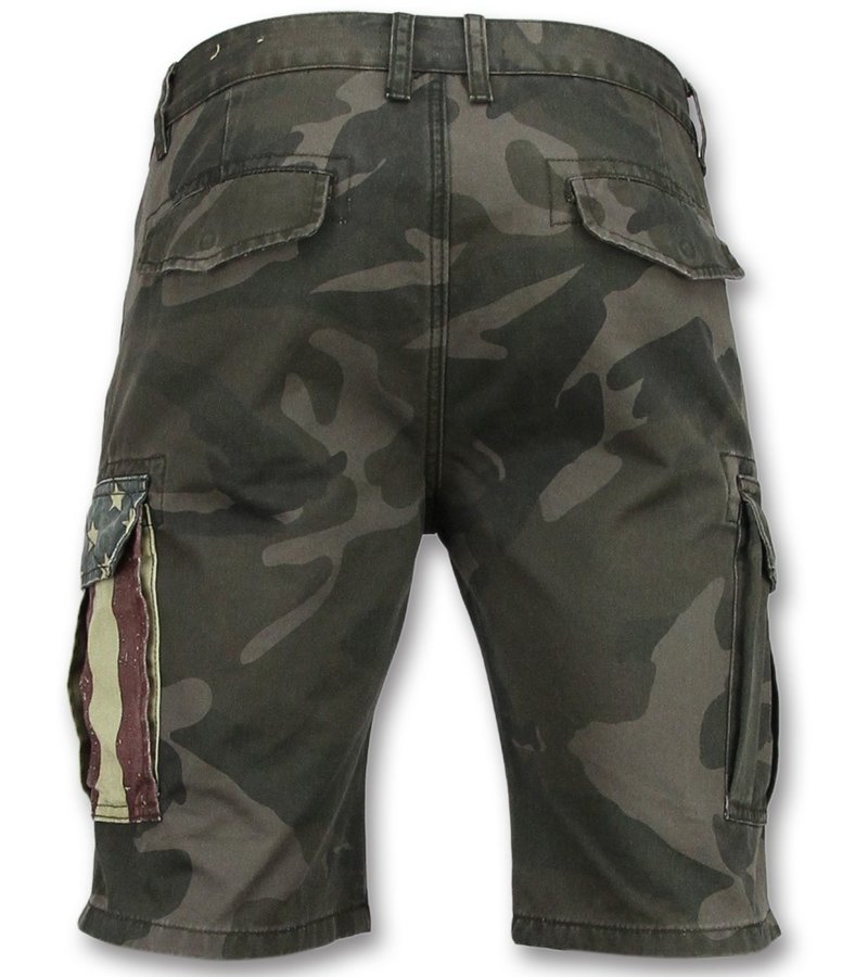 Enos Camouflage Shorts Pants Men - Grey