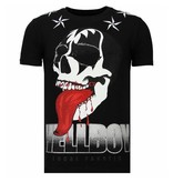 Local Fanatic Hellboy - Rhinestone T-shirt - Black