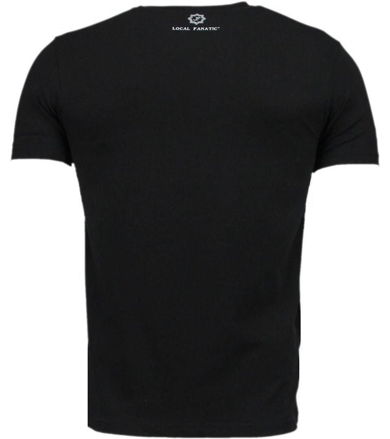 Local Fanatic Muhammad Ali - Digital Rhinestone T-shirt - Black