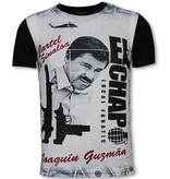 Local Fanatic El Chapo - Digital Rhinestone T-shirt - Black