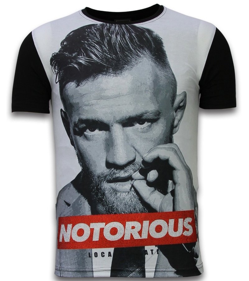 Local Fanatic Notorious - Digital Rhinestone T-shirt - Black