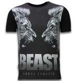 Local Fanatic Beast - Digital Rhinestone T-shirt - Black