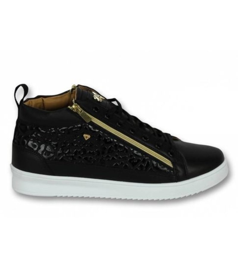 Cash Money Men High Sneaker Croc Black Gold - CMS98 - Black