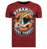 Local Fanatic Dynamite Coyote Printed Men T Shirt - Bordeaux