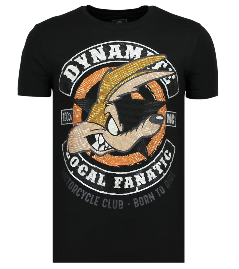 Local Fanatic Dynamite Coyote Printed Men T Shirt - Black