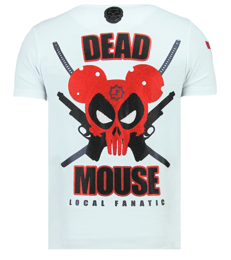 Local Fanatic Psycho Mouse Printed T Shirt Men - White