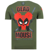 Local Fanatic Psycho Mouse Printed T Shirt Men - Green