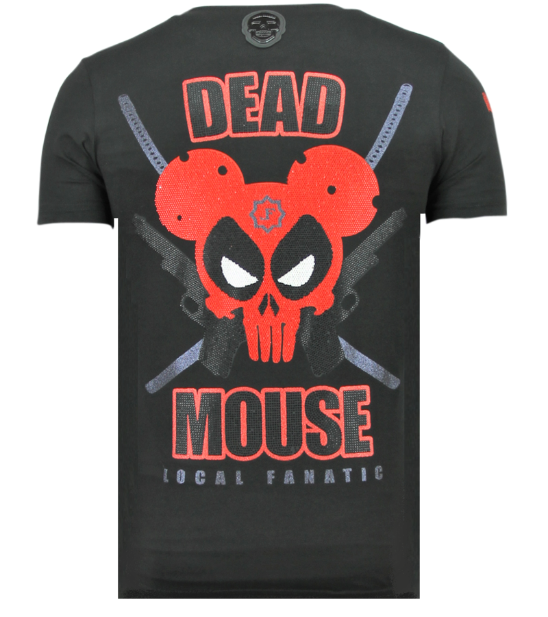 Local Fanatic Psycho Mouse Printed T Shirt Men - Black