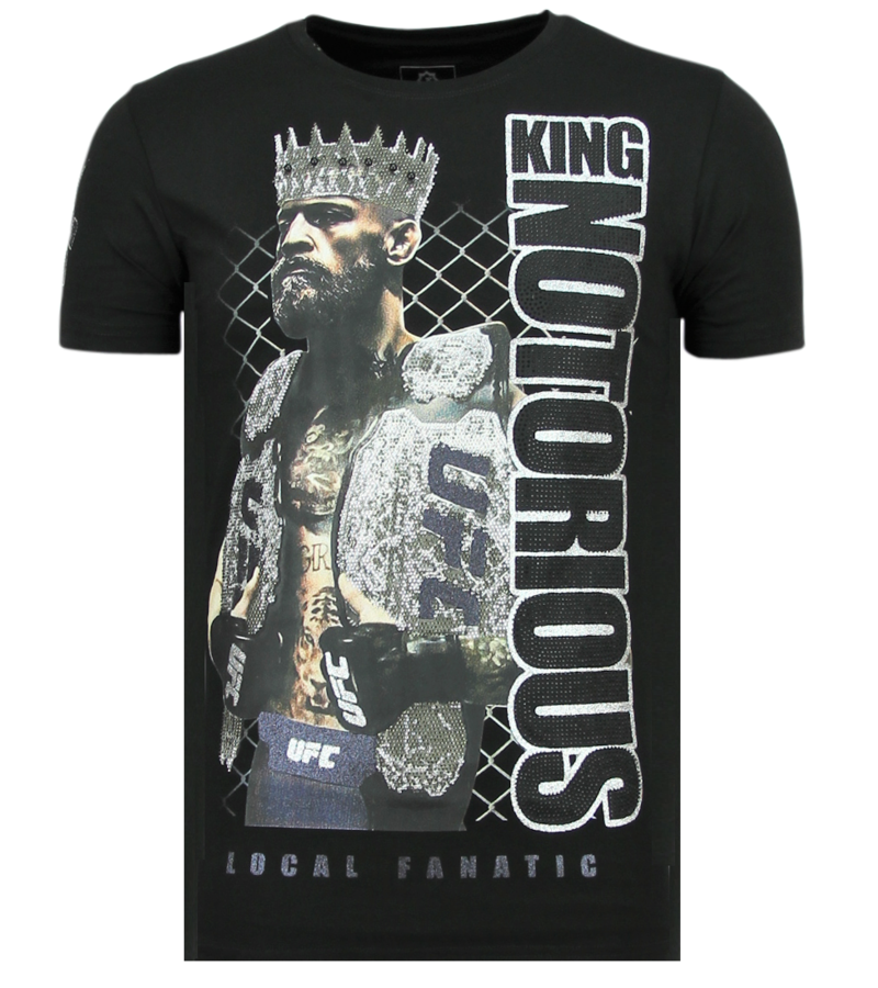 Local Fanatic Men T Shirt King Notorious - Black