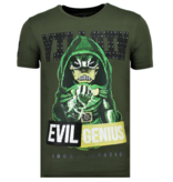 Local Fanatic Villain Duck Print Men's T Shirt - Green