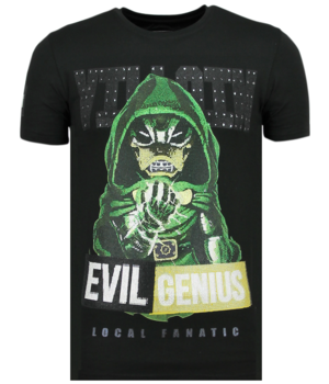 Local Fanatic Villain Duck Print Men's T Shirt  - Black