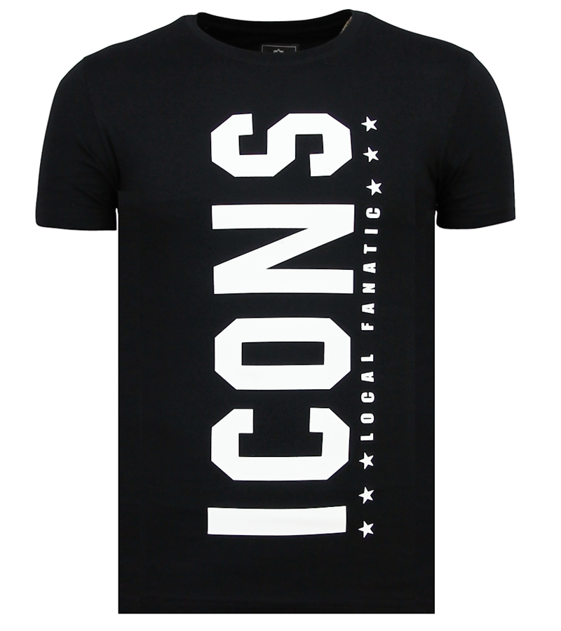 Local Fanatic ICONS Printed T Shirt For Men - Navy