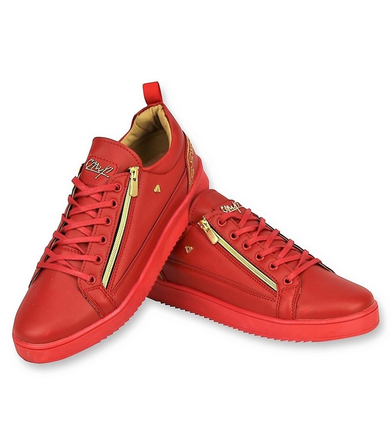 Cash Money Men Sneakers Cesar Red Gold - Red