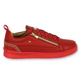 Cash Money Men Sneakers Cesar Red Gold - Red