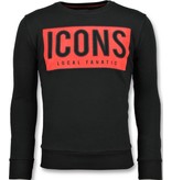 Local Fanatic ICONS Block Men Sweater - Black