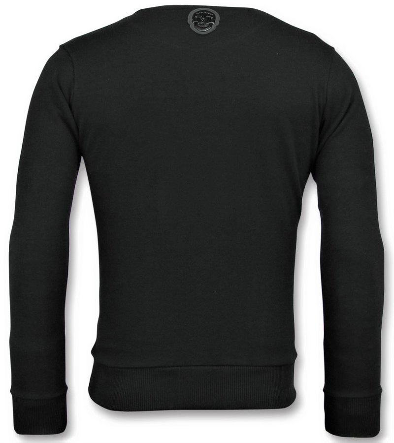 Local Fanatic Greek Border Men Sweater - Black