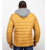 Enos Men Padded Jacket With Hood - Yellow