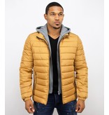 Enos Men Padded Jacket With Hood - Yellow