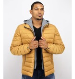 Enos Men Padded Jacket With Hood - Yellow