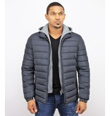 Enos Men Padded Jacket With Hood - Blue