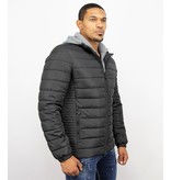 Enos Men Padded Jacket With Hood - Black