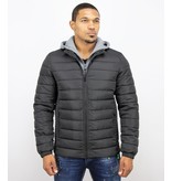 Enos Men Padded Jacket With Hood - Black