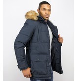 Enos Men's Winter Jackets With Hood - Blue