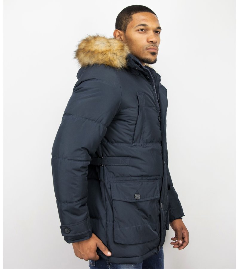 Enos Online Winter Coat For Men - Blue