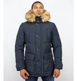 Enos Online Winter Coat For Men - Blue