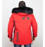 Enos Winter Jacket Fur Collar Men - Red