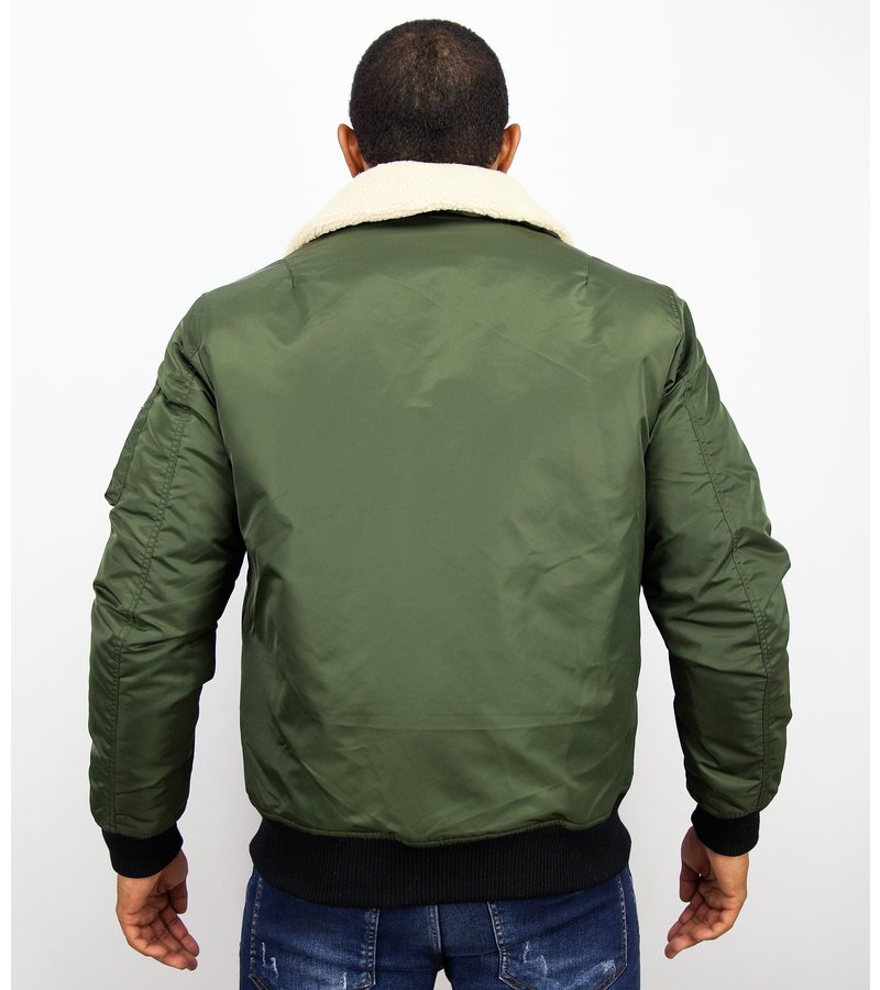 Y chromosome Casual Pilot Jacket - Bomber Jack - Green