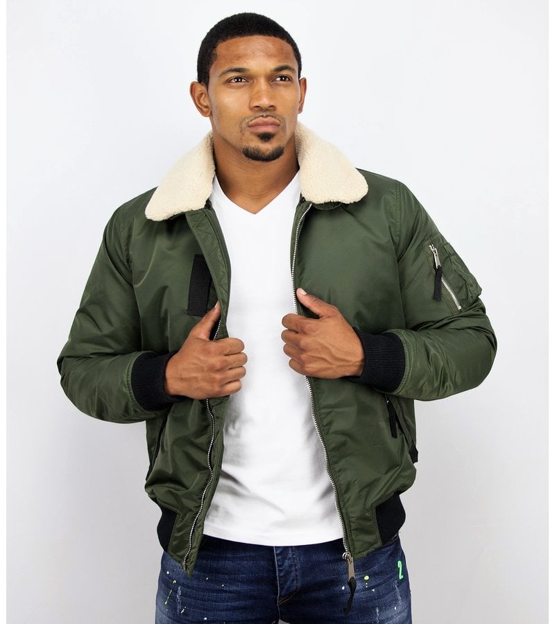 Y chromosome Casual Pilot Jacket - Bomber Jack - Green