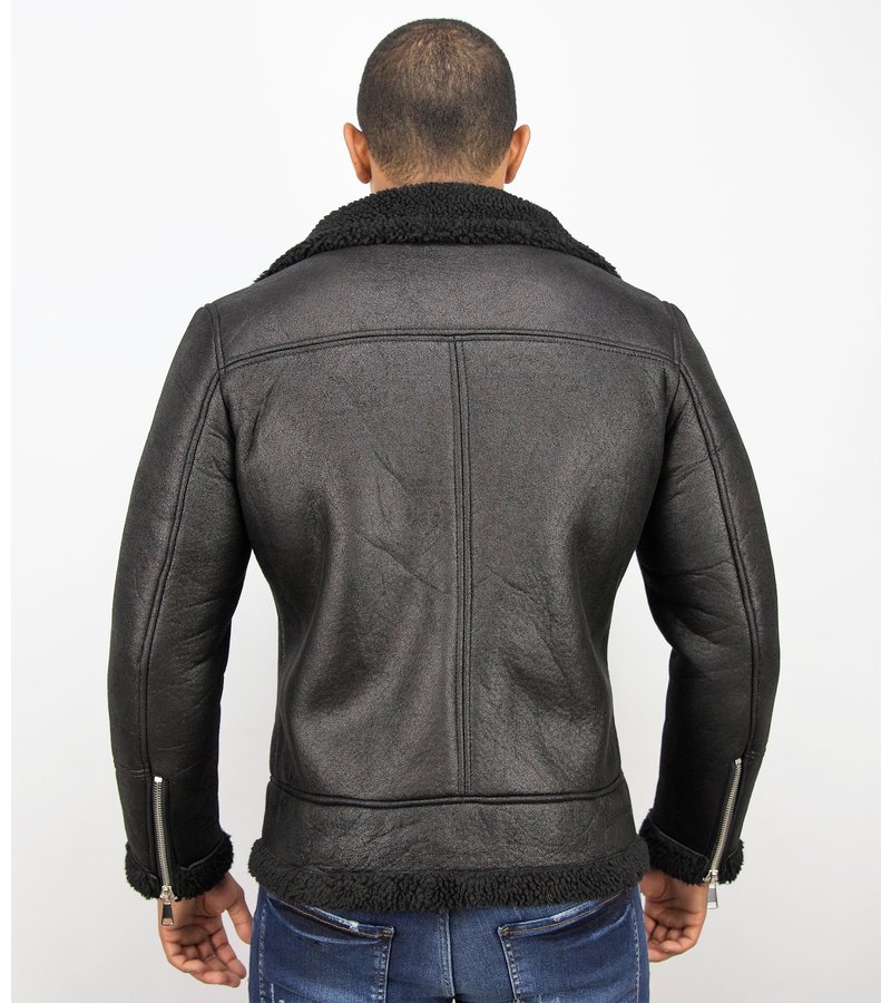 Frilivin Short Lammy Coat For Men - Black