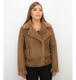 Z-design Women Lammy Coat Suede - Brown