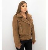 Z-design Women Lammy Coat Suede - Brown