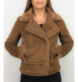 Z-design Women Lammy Coat Suede - Brown