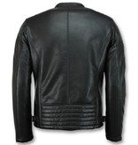 Enos Men Faux Leather Jacket - Black