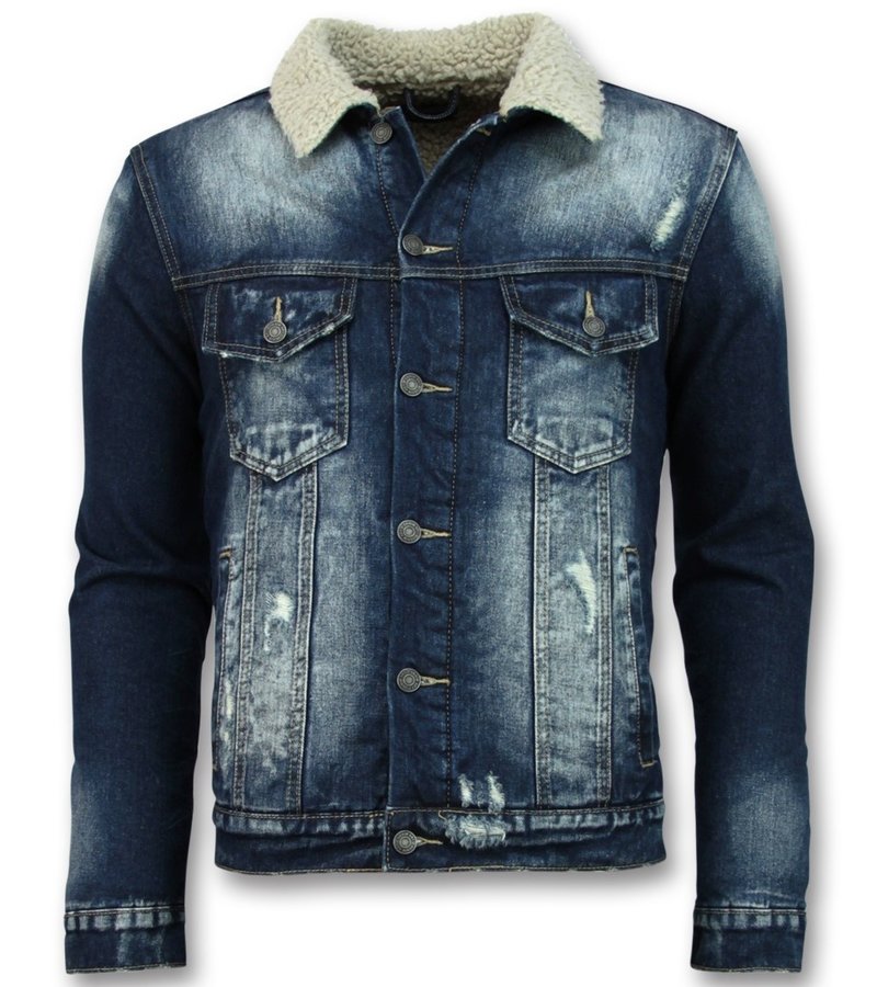 Wareen W Denim Trucker Jacket For Men - Blue